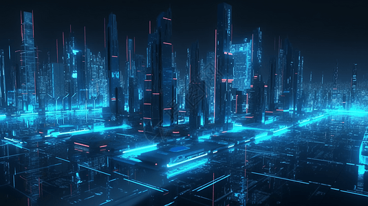 未来感的科技城市图片