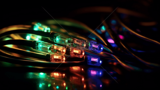 连接网络的光纤图片