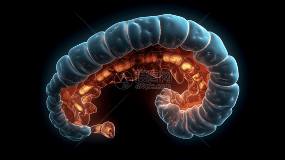 结肠癌概念3D设计图概念图图片