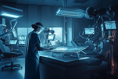 未来派的手术室渲染图图片