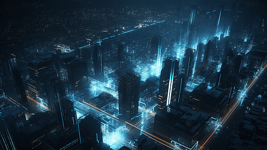 未来派城市3D设计图图片