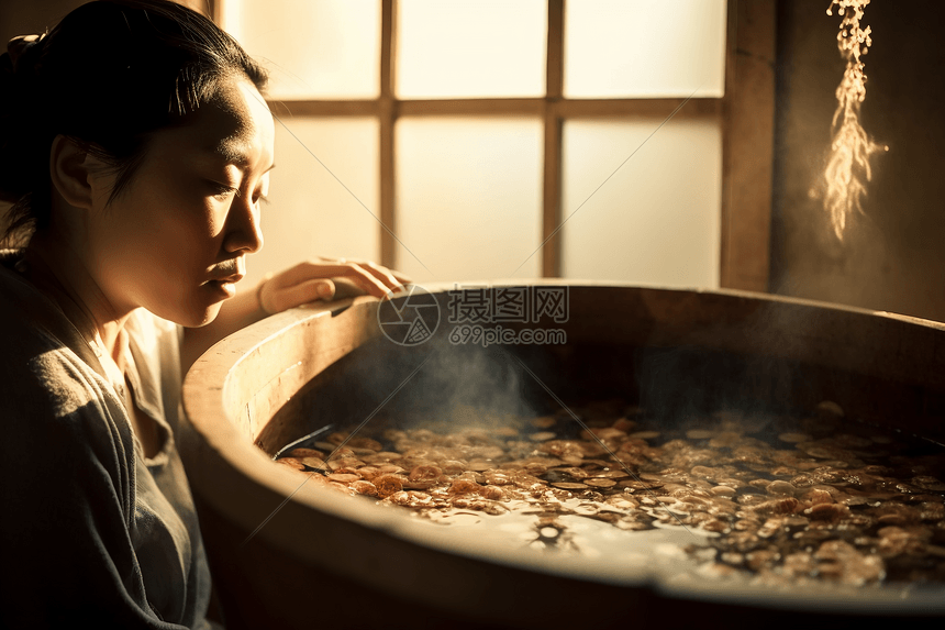 中草药浴治疗高清图片下载-正版图片600091422-摄图网
