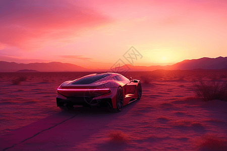 未来主义汽车3D设计图高清图片