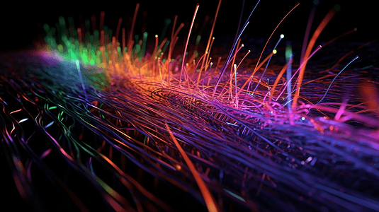 光纤电缆进行数据传输的设计图图片