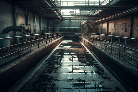 工业废水处理厂场景图片