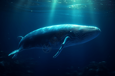 深海的鲸鱼图片