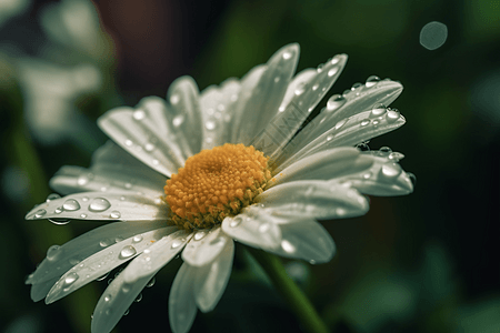 露水雏菊花图图片