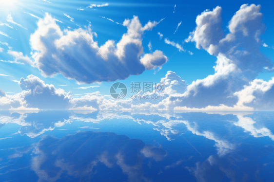 卡通动漫风天空景色插图图片