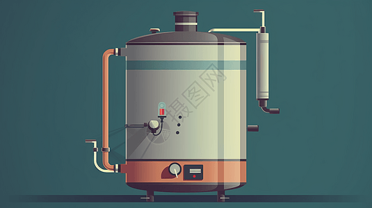 强调现代效率的地下热水器背景图片