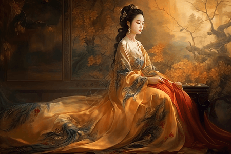 天生丽质的杨贵妃背景图片