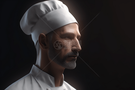 心灵手巧的厨师肖像图片