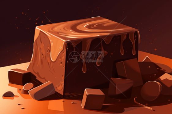 巧克力软糖插画图片