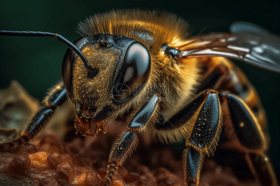 大自然中探索的蜜蜂图片