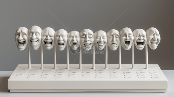 情绪分析的3D粘土模型图片