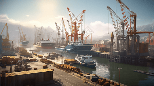 大型工业造船厂图高清图片