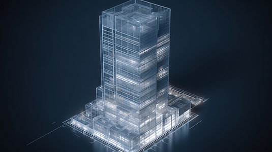 现代摩天大楼模型图片