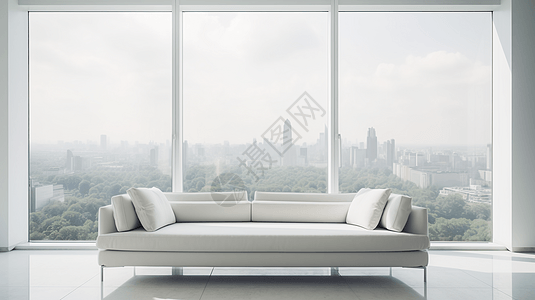 白色的现代沙发图片