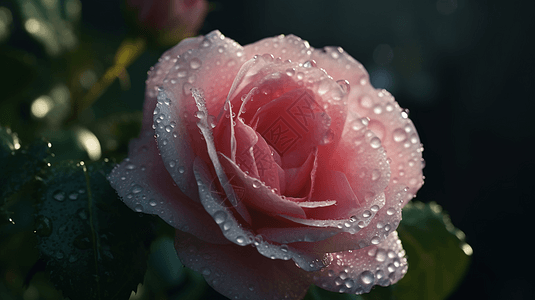粉红色玫瑰的特写镜头图片