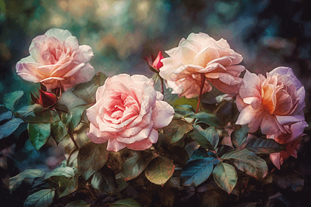 一朵朵盛开的玫瑰花图片