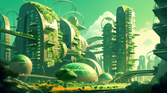 环保未来城市概念图片