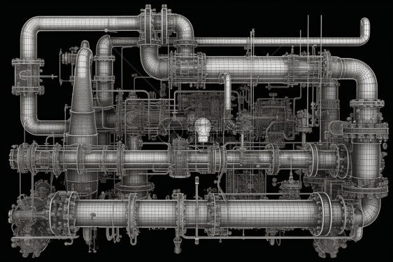 科技感天然气输送管道图片