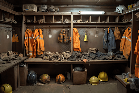 矿产工人更衣室图片素材