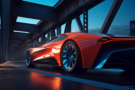 现代桥现代科技新能源跑车设计图片