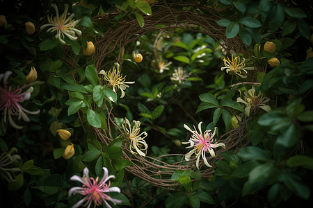 浪漫的野花花圈图片