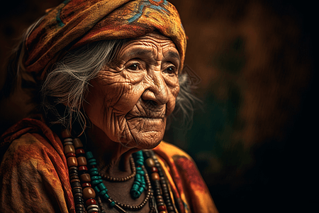 拉美老妇人肖像图片