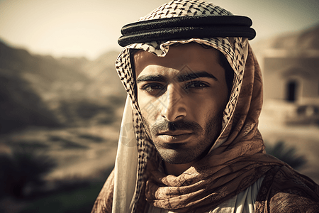 中东阿拉伯男子图片