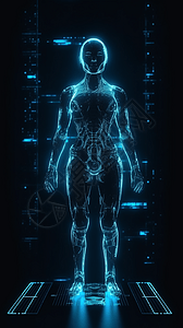 未来的人物3D技术图片