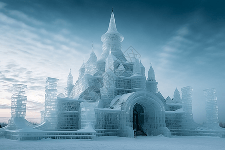 宏伟的冰雪城堡图片