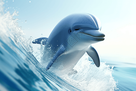 一只顽皮的海豚图片