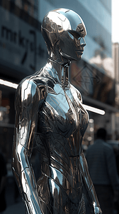 金属质感的人体模型图片