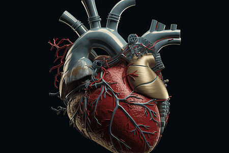 人类的3D心脏模型背景图片