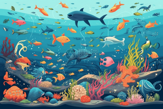 海底的海洋生物图片