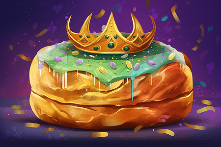 带有皇冠的蛋糕图片