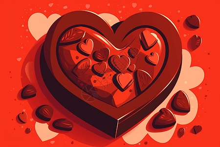 浪漫情人节巧克力背景图片