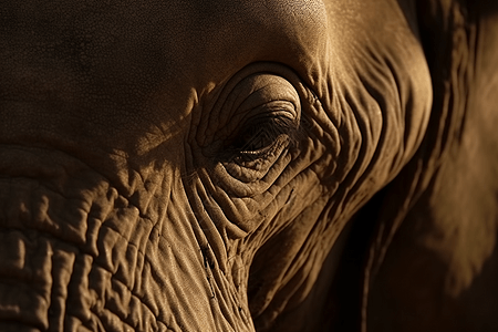 大象的眼睛特写图片