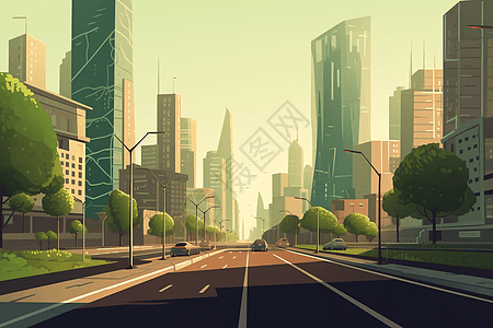 城市绿色通勤图片