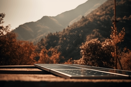 太阳能电池板的特写图片