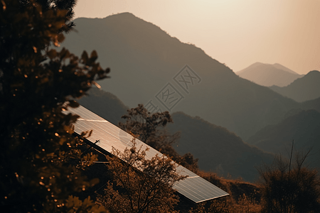 太阳能电池板的特写镜头图片