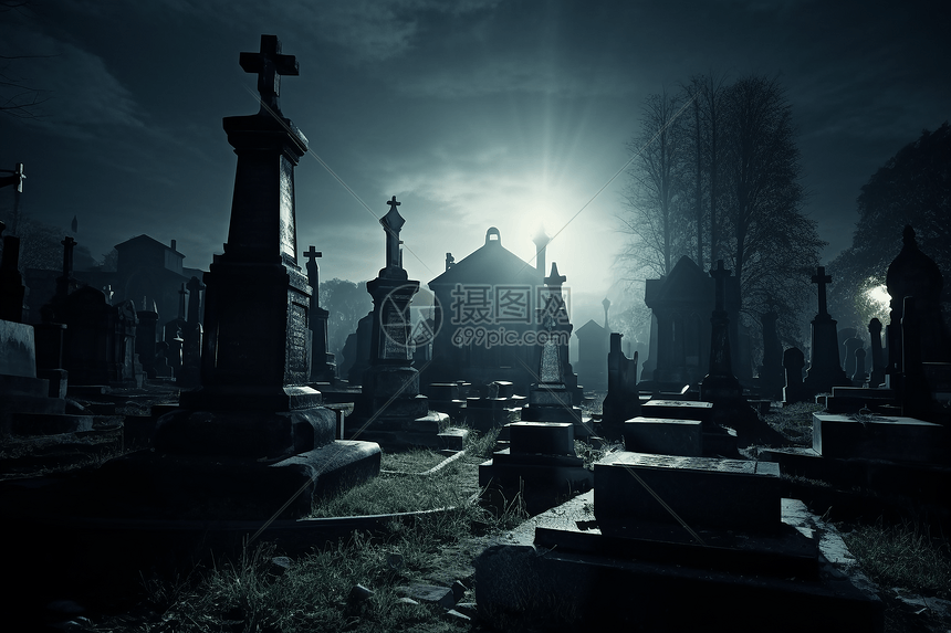 复古的哥特式墓地图片素材正版创意图片600101913摄图网