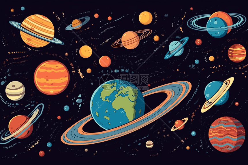 各种行星的宇宙空间图片