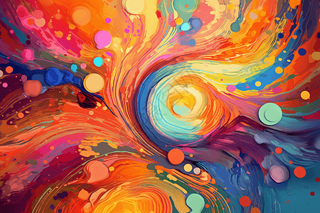 彩色漩涡抽象背景图片