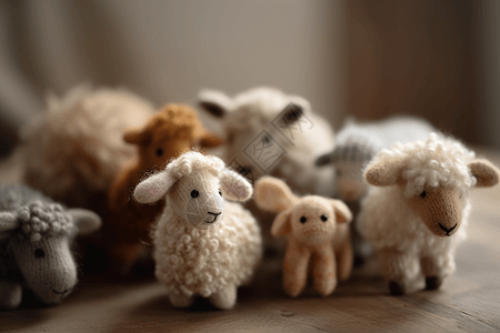 羊毛毡小动物公仔图片