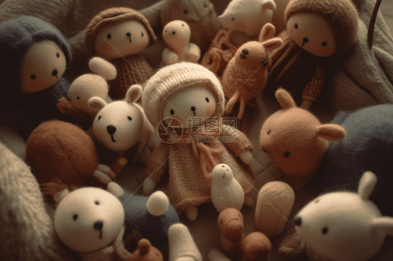 羊毛毡玩具娃娃图片