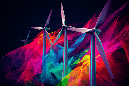 抽象风车涡轮机图片