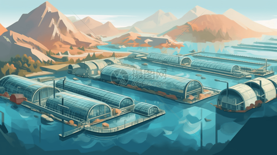 新能源养鱼场的插图图片