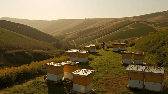 创意太阳能养蜂场概念图图片
